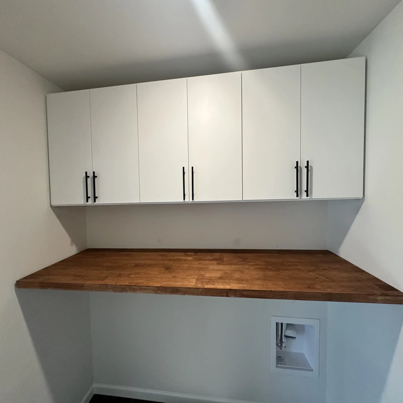 Laundry cabinets and countertop